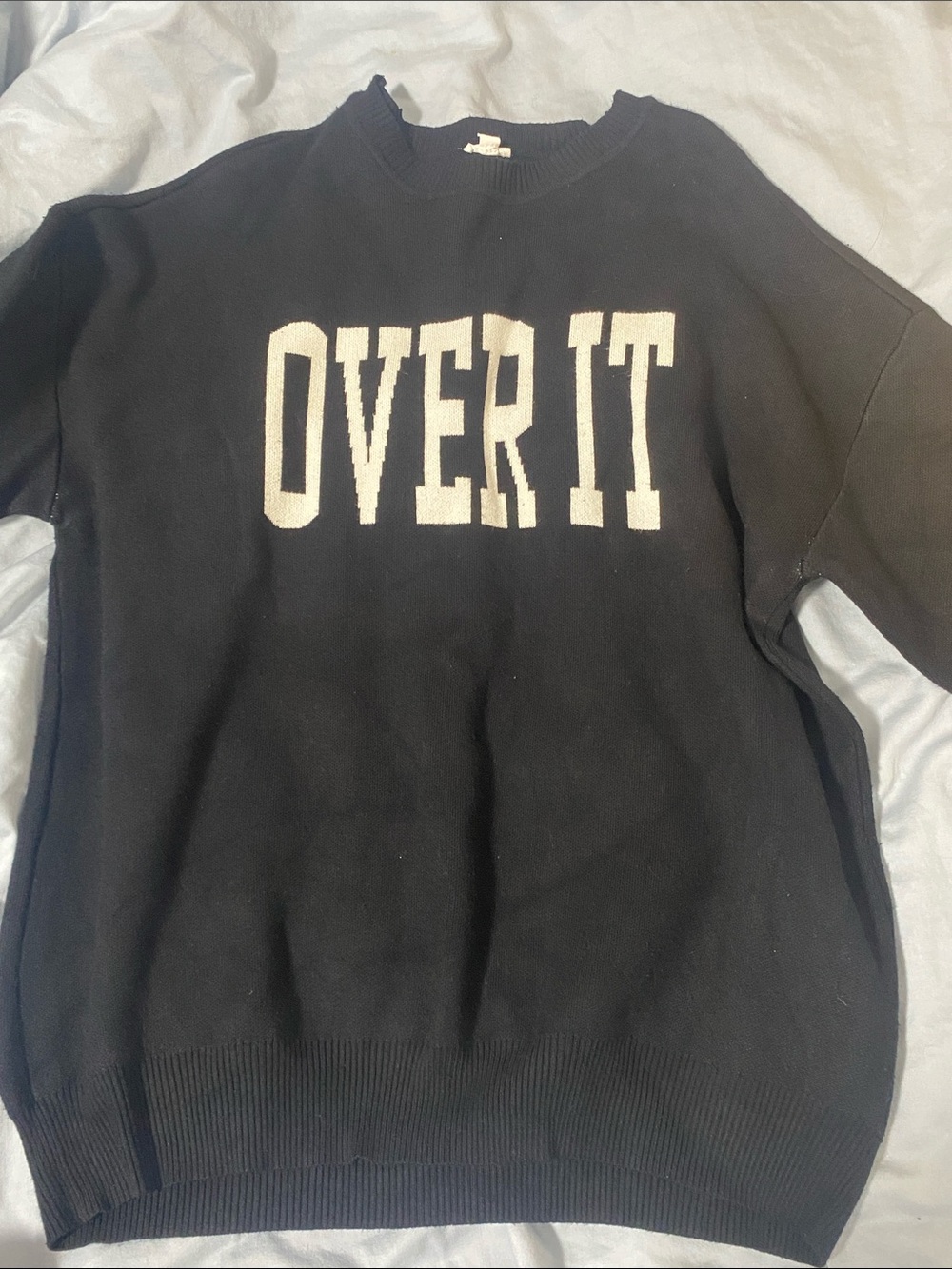 Garage Black 'OVER IT' Crewneck Sweater